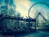 An old Ferris wheel in an old amusement park 2
